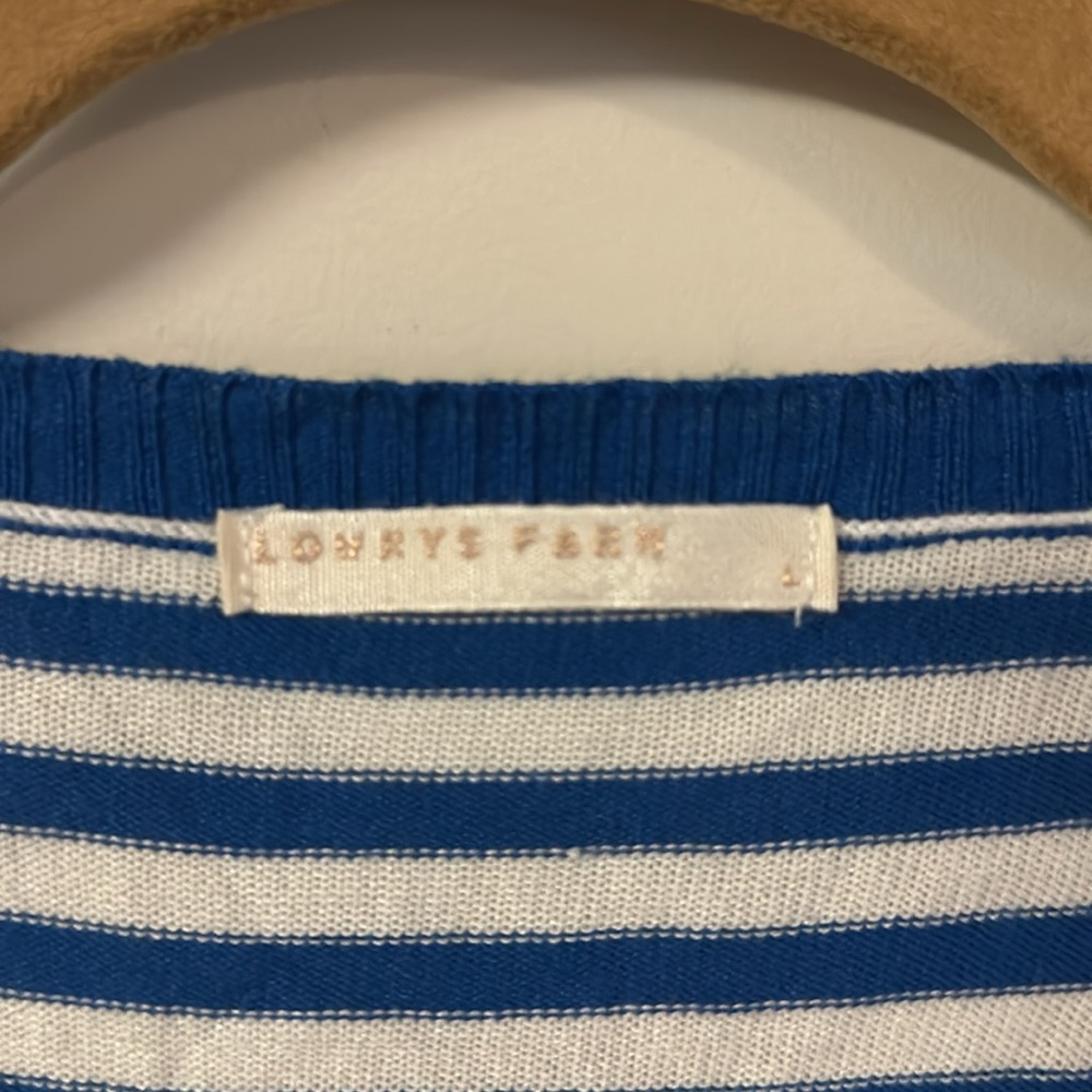 Royal blue and white stripped cardigan - Picture 2 of 5
